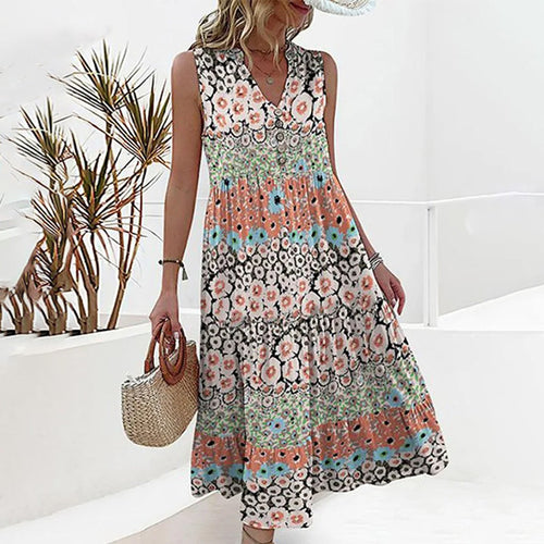 Drune | Elegantes Sommerkleid Mit Blumenmuster