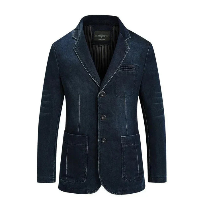 Drune | Herren Denim Baumwolle Blazerjacke