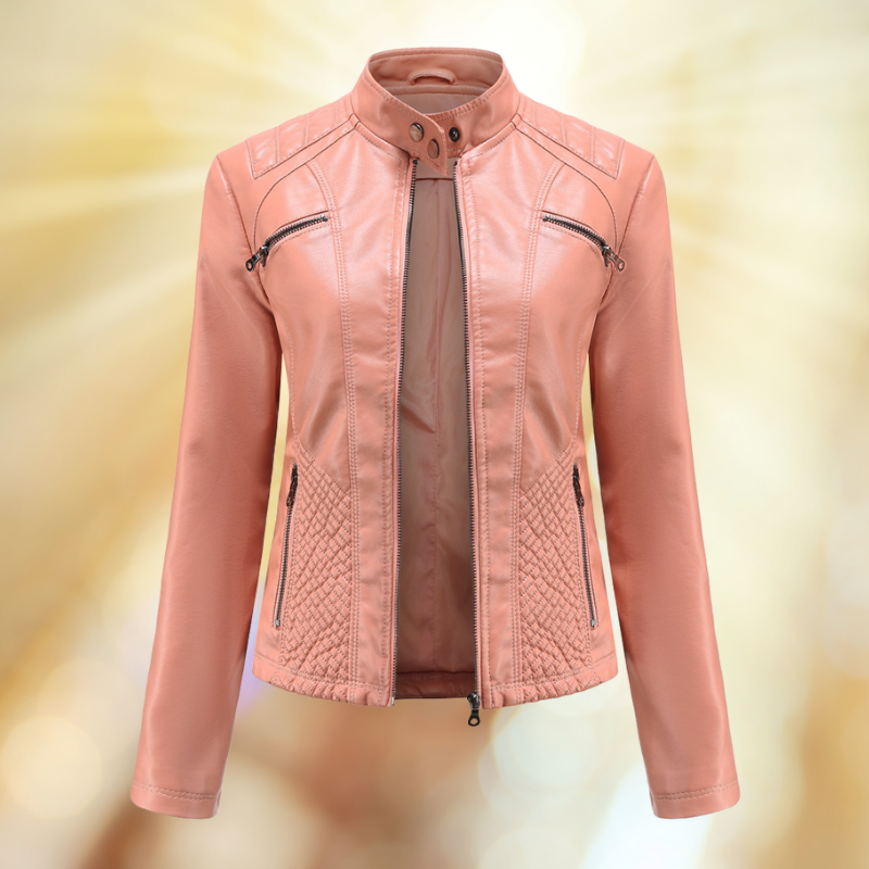 Drune | Bequeme Leder Übergangsjacke für Frauen