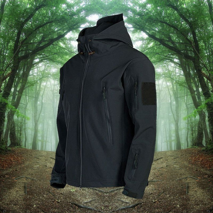 Drune | Herren Softshell Winterjacke - Kapuze Vollzip