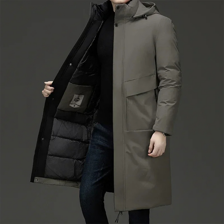 Drune | Herren Longline Parka - Mit Kapuze und isolierter Fütterung