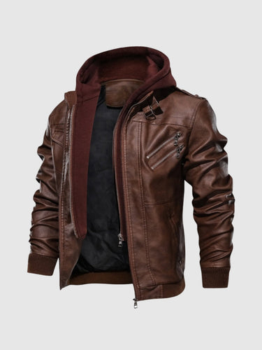 Drune | Herren Lederjacke Kunstleder Modern und Bequem