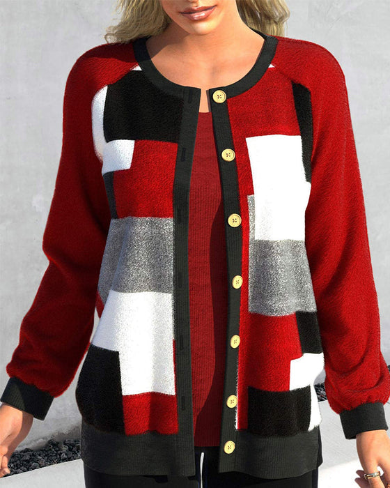 Drune | Jacke Mit Block Muster Design