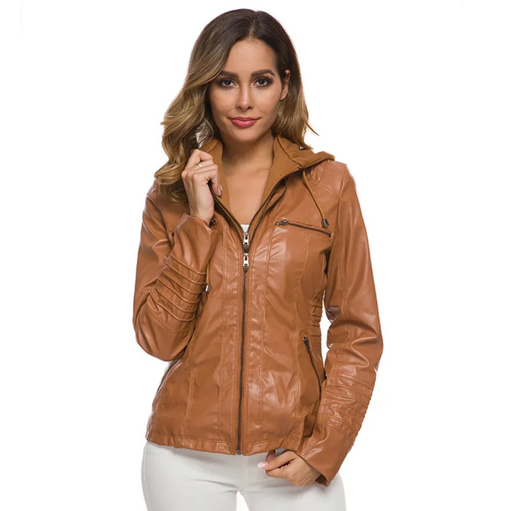 Drune | Kurzarm Frauen Jacke mit Reißverschluss