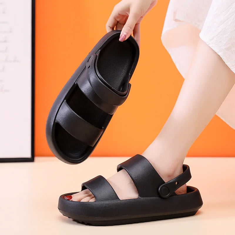 Drune - Orthopädische Sandalen | Comfort Plus Pantoletten mit Doppelriemen | Gepolsterte, lässige Slip-On-Sandalen