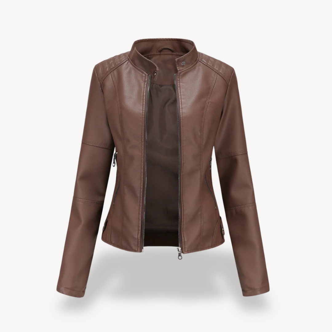 Drune | Damen Kunstleder Bikerjacke