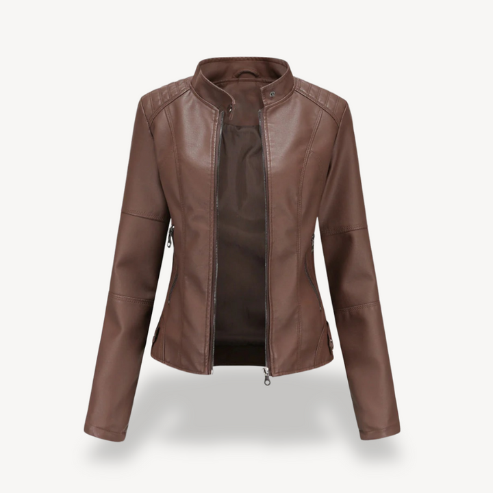 Drune | Damen Kunstleder Bikerjacke