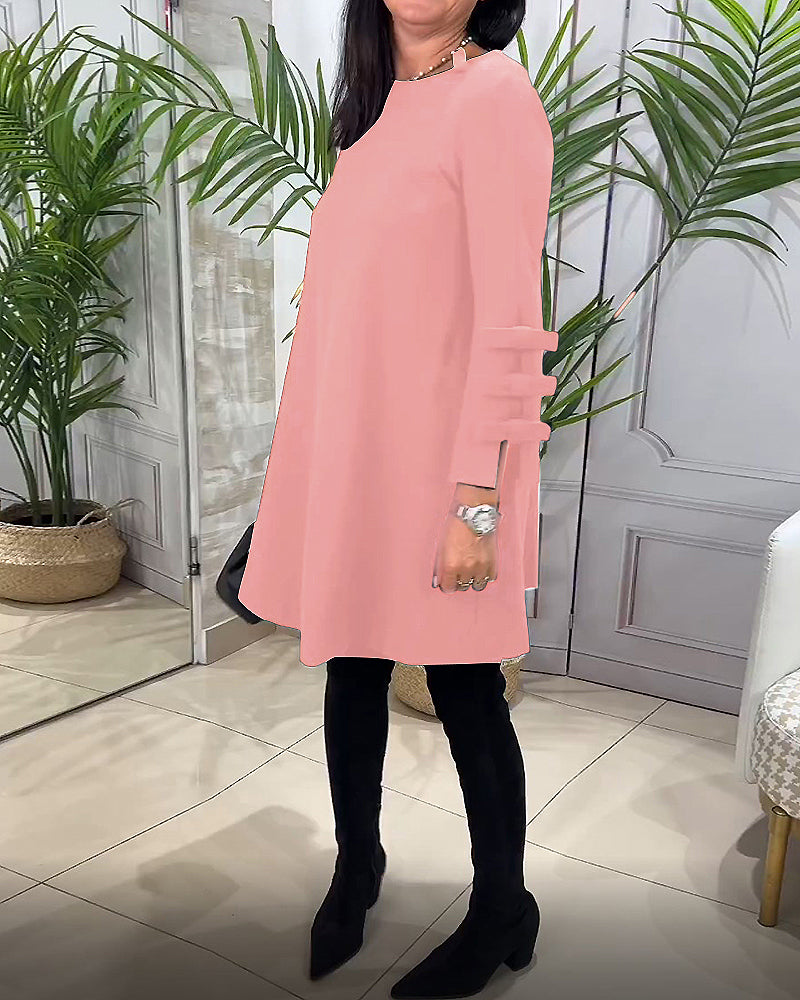 Drune | Knielanges Kleid mit Langen Ärmeln