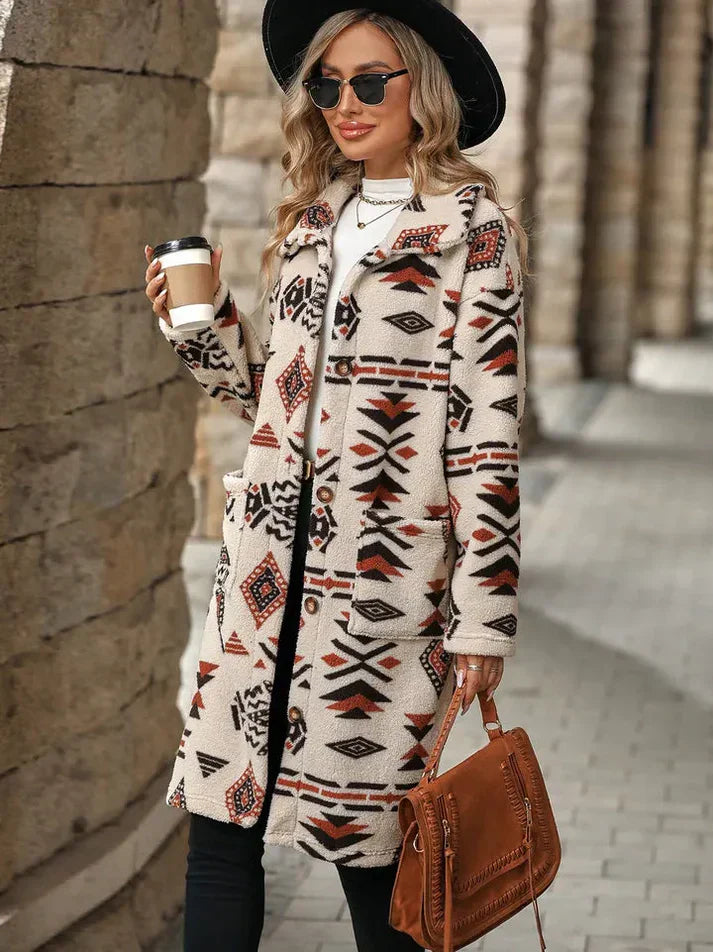 Drune | Wintermantel mit Stylischem Print für Kalte Tage