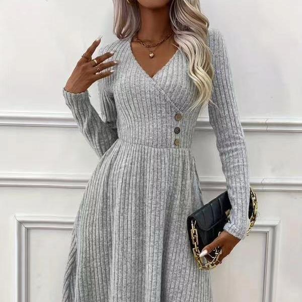 Drune | Winterkleid mit V-Ausschnitt