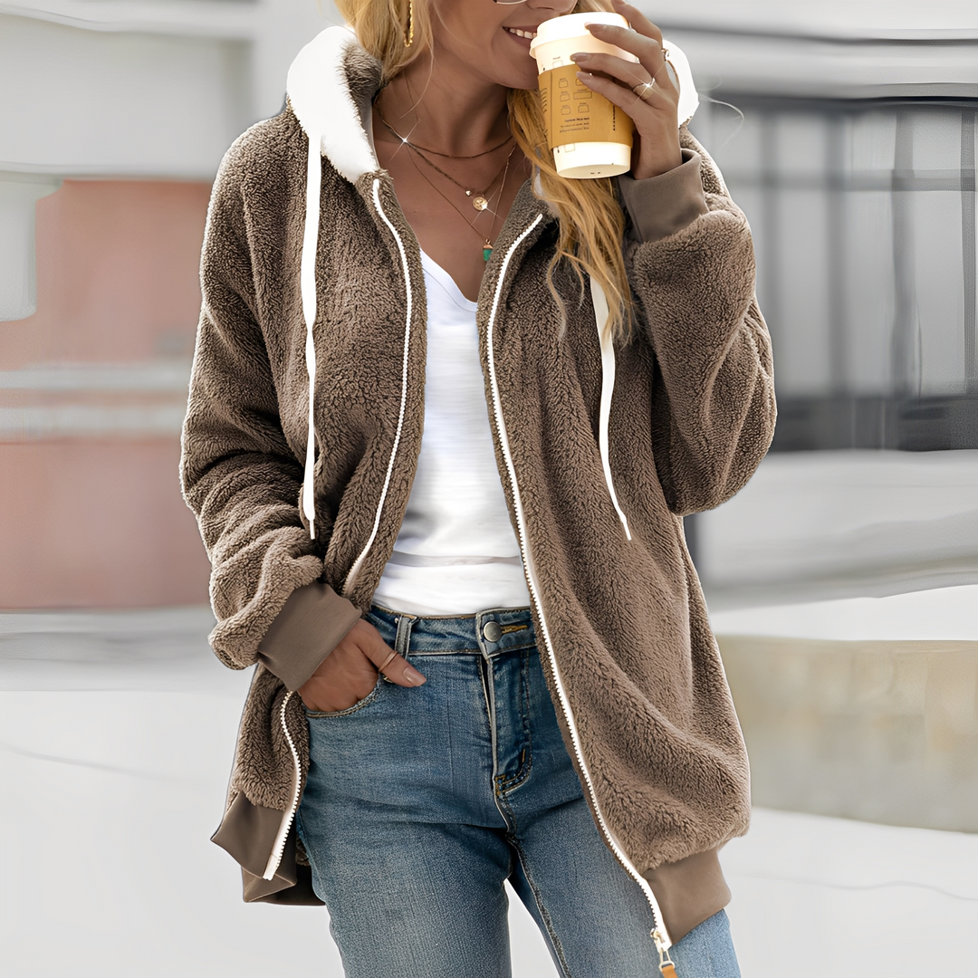 Drune | Damen Kapuzen-Fleecejacke für Wohlgefühl