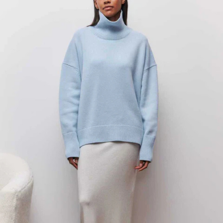 Drune | Damen - Strickpullover Oversized mit Stehkragen