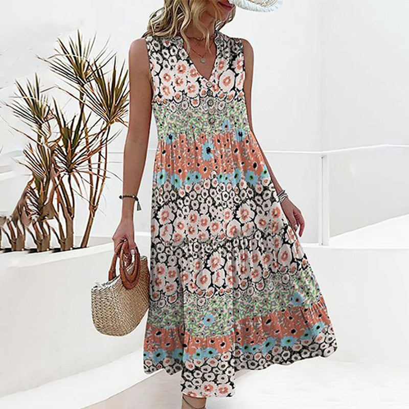 Drune | Elegantes Sommerkleid Mit Blumenmuster