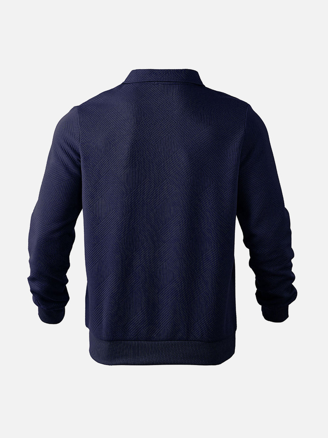 Drune | Halb-Zip Pullover mit Strukturmuster - Smart-Casual Stil für Alltag und Büro