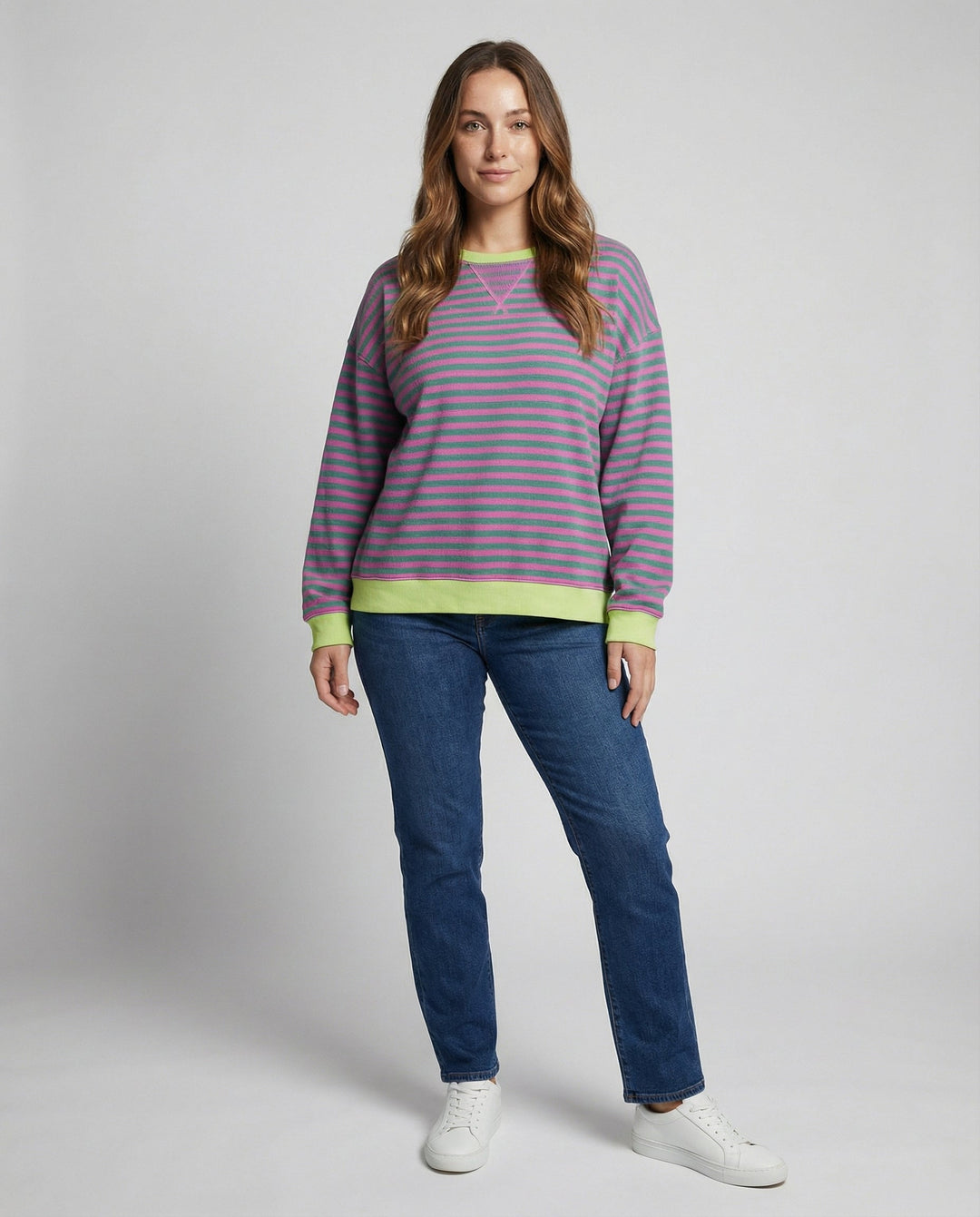 Gestreifter Oversized Pullover Damen | Drune