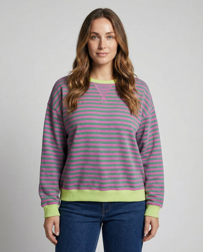 Gestreifter Oversized Pullover Damen | Drune