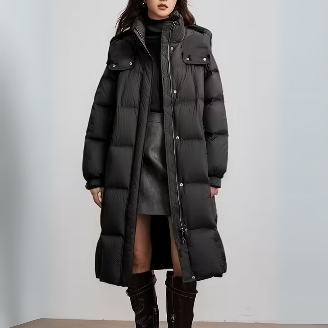 Drune | Damen Langer Puffer Daunenjacke Winterjacke