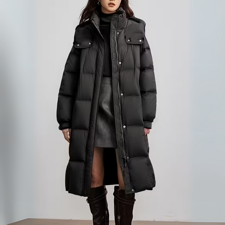 Drune | Damen Langer Puffer Daunenjacke Winterjacke