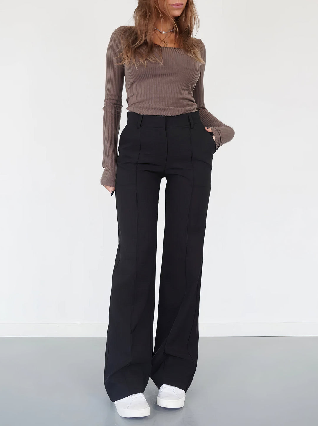 Drune | Taille Damenhose mit Gerader Passform