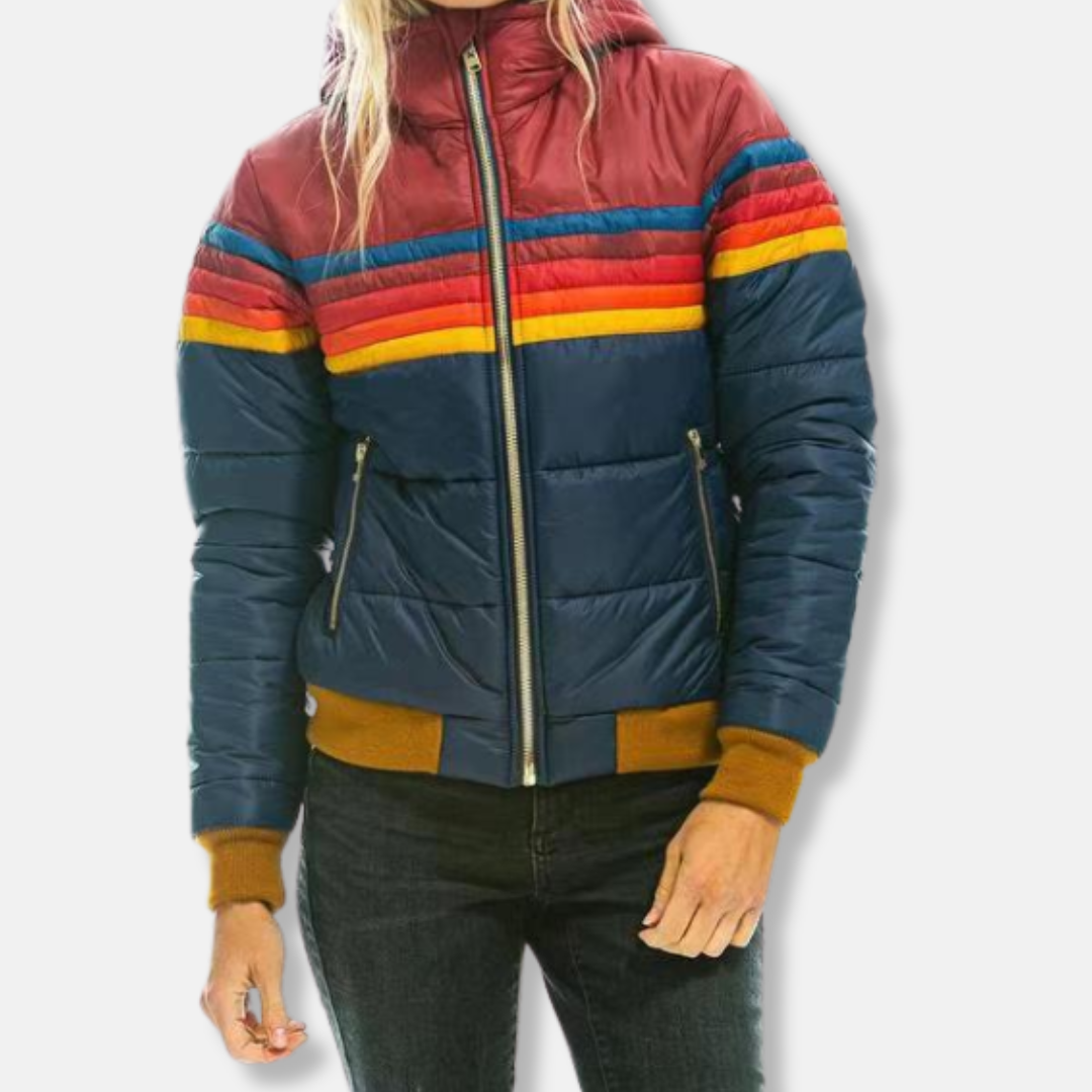Drune | Pufferjacke gesteppt Slim Fit Hoher Kragen Rippensaum