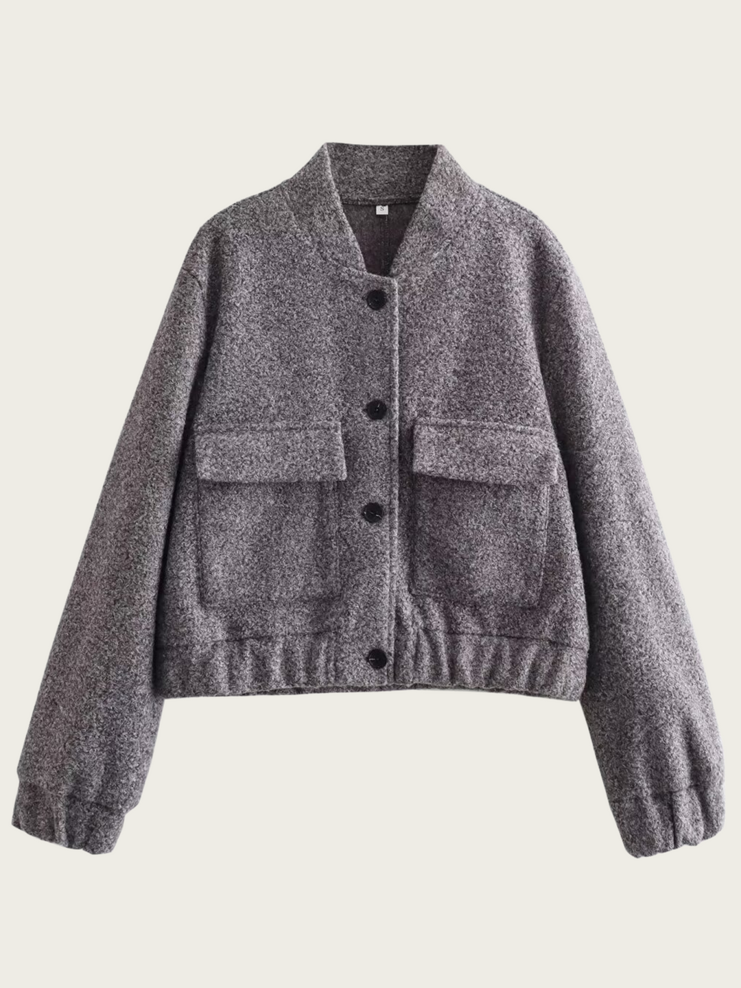 Drune | Graue Wollkurzjacke für Damen