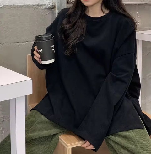 Drune | Harajuku Langes T-Shirt Frühling Herbst