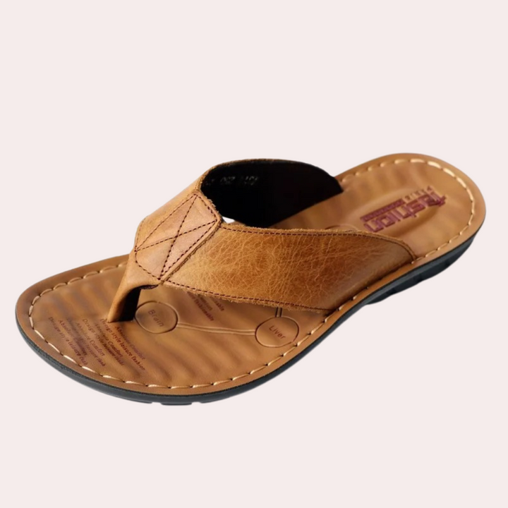 Drune | Bequeme Herren Leder Slipper Komfortabel & Stilvoll Im Sommer