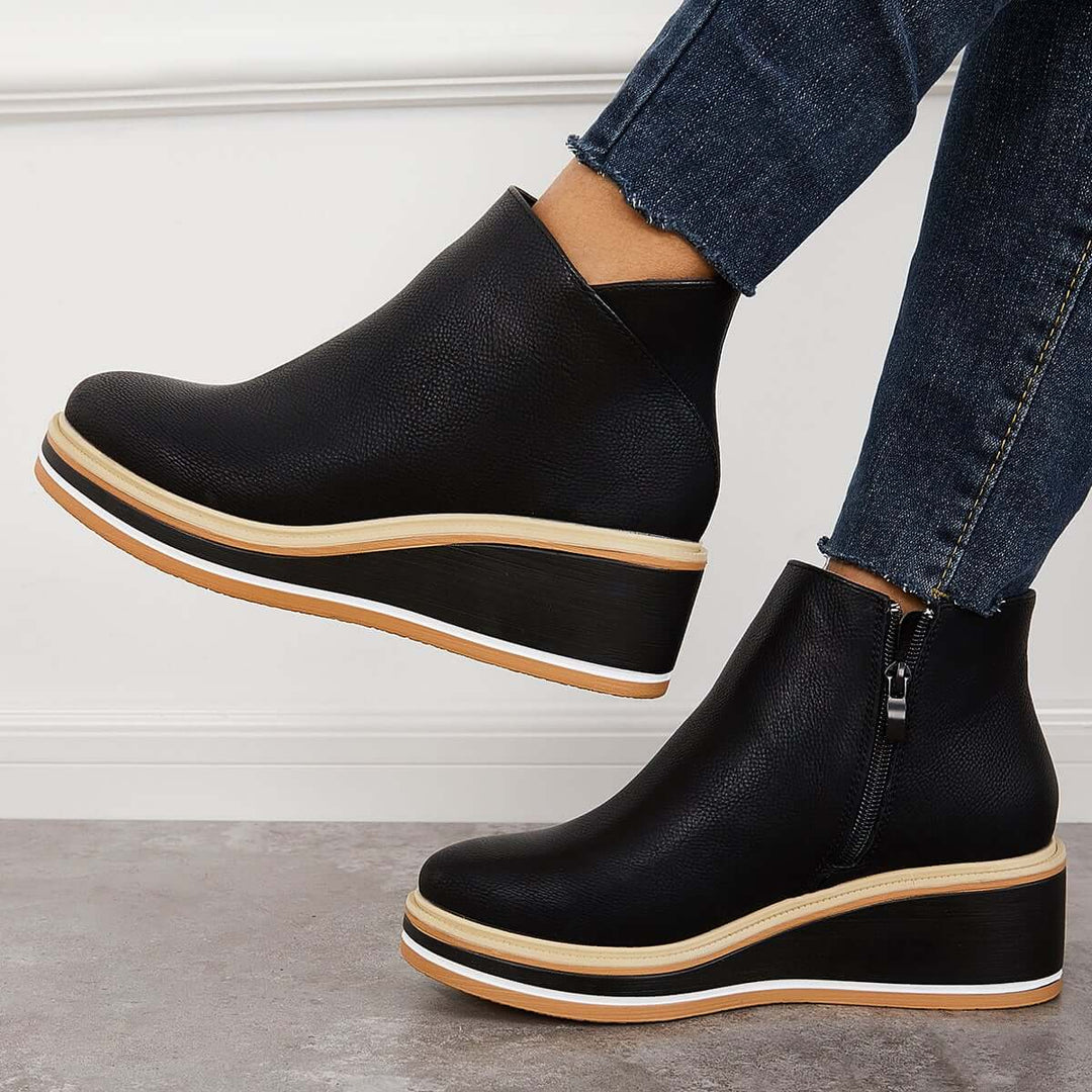 Drune | Stilvolle Stiefeletten mit Zipper und Plateau