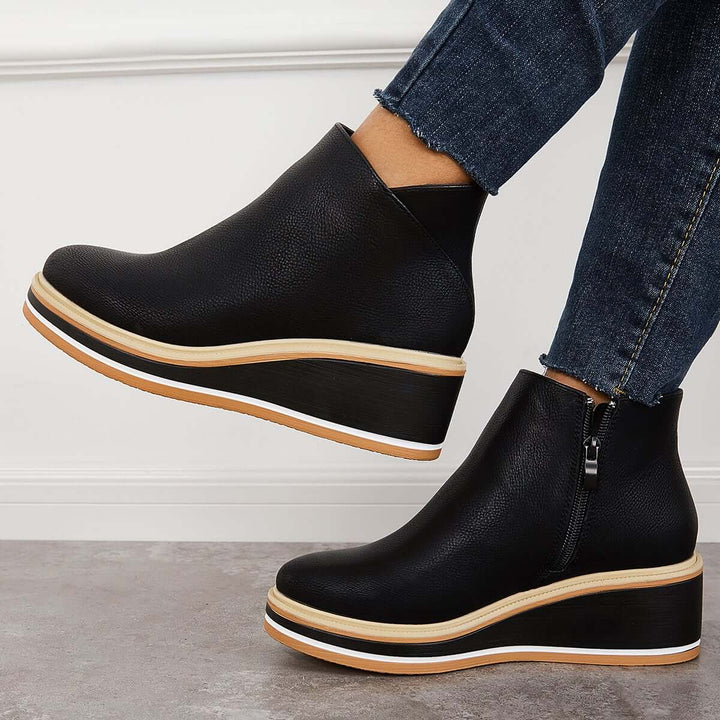 Drune | Stilvolle Stiefeletten mit Zipper und Plateau