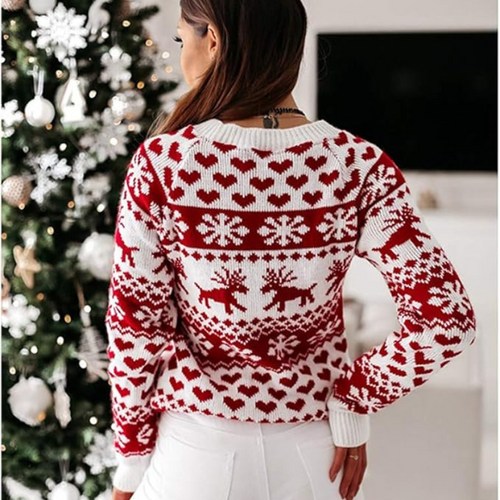 Drune | Rote Strickpullover - Weinachten