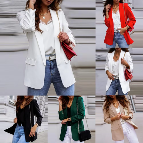 Drune | Stilvolle Damen Blazer mit Einzelknopfverschluss Ideal für Die Arbeit