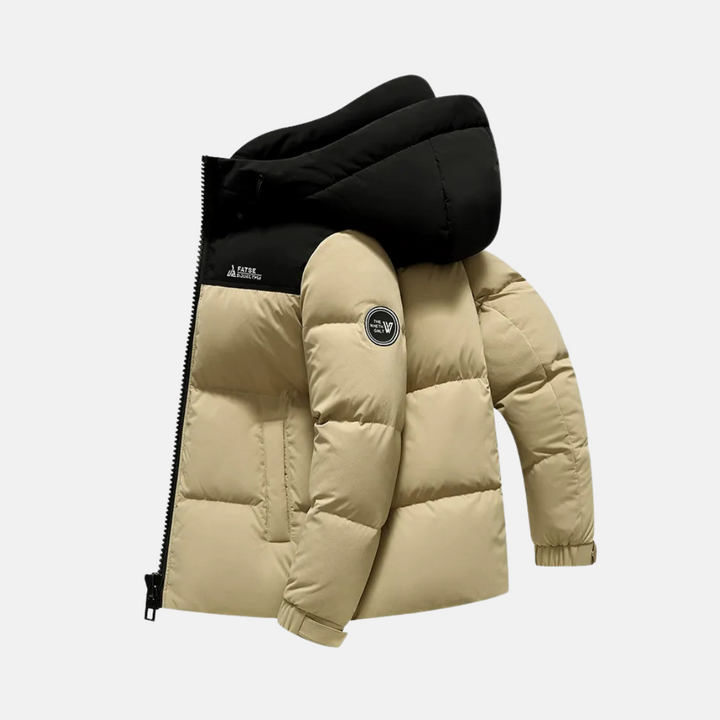 Drune | Kapuzen Pufferjacke Gestepptes Winter Pufferjacke