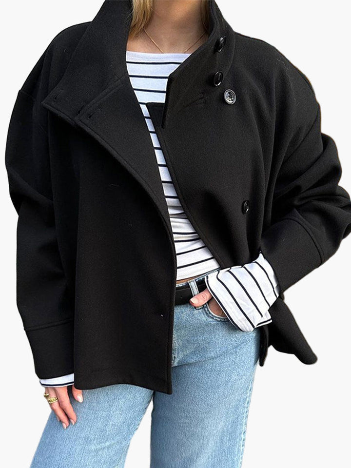 Drune | Kurze Double-Breasted Übergangsjacke - Moderner City-Look für Alltag und Büro