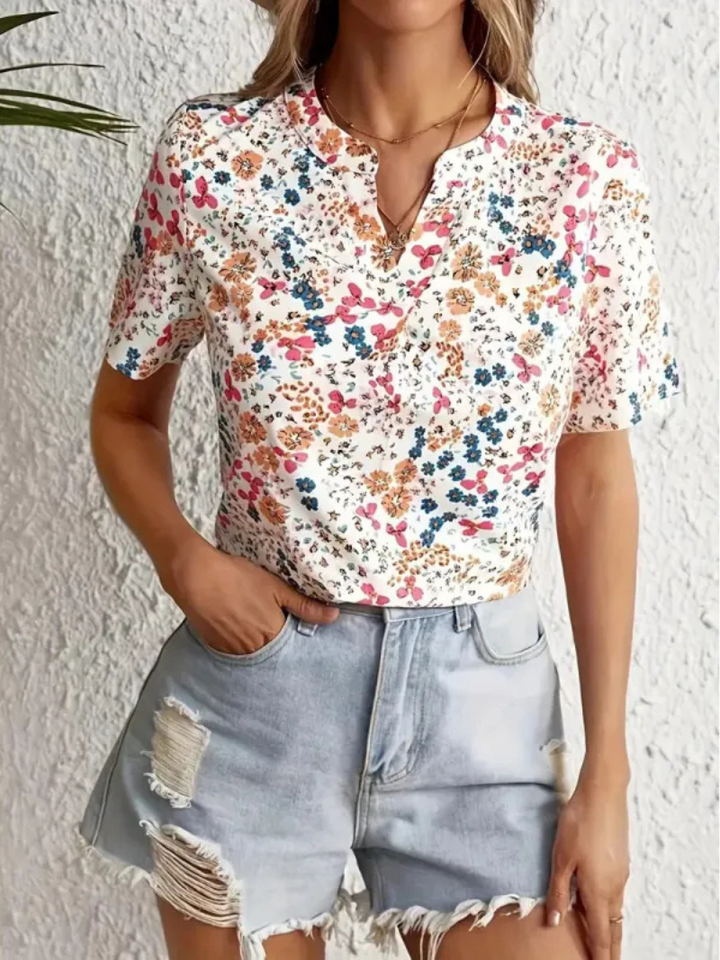 Drune | Florale Knopf-Bluse