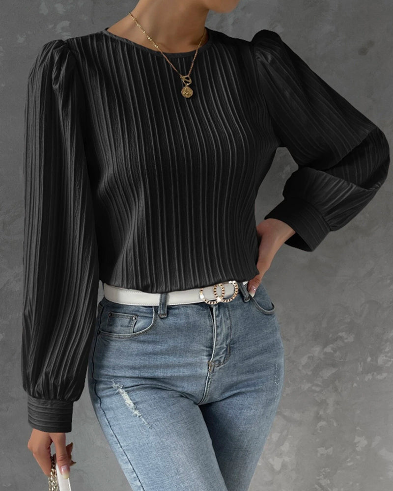 Drune | Elegantes Shirt mit Rundhalsausschnitt