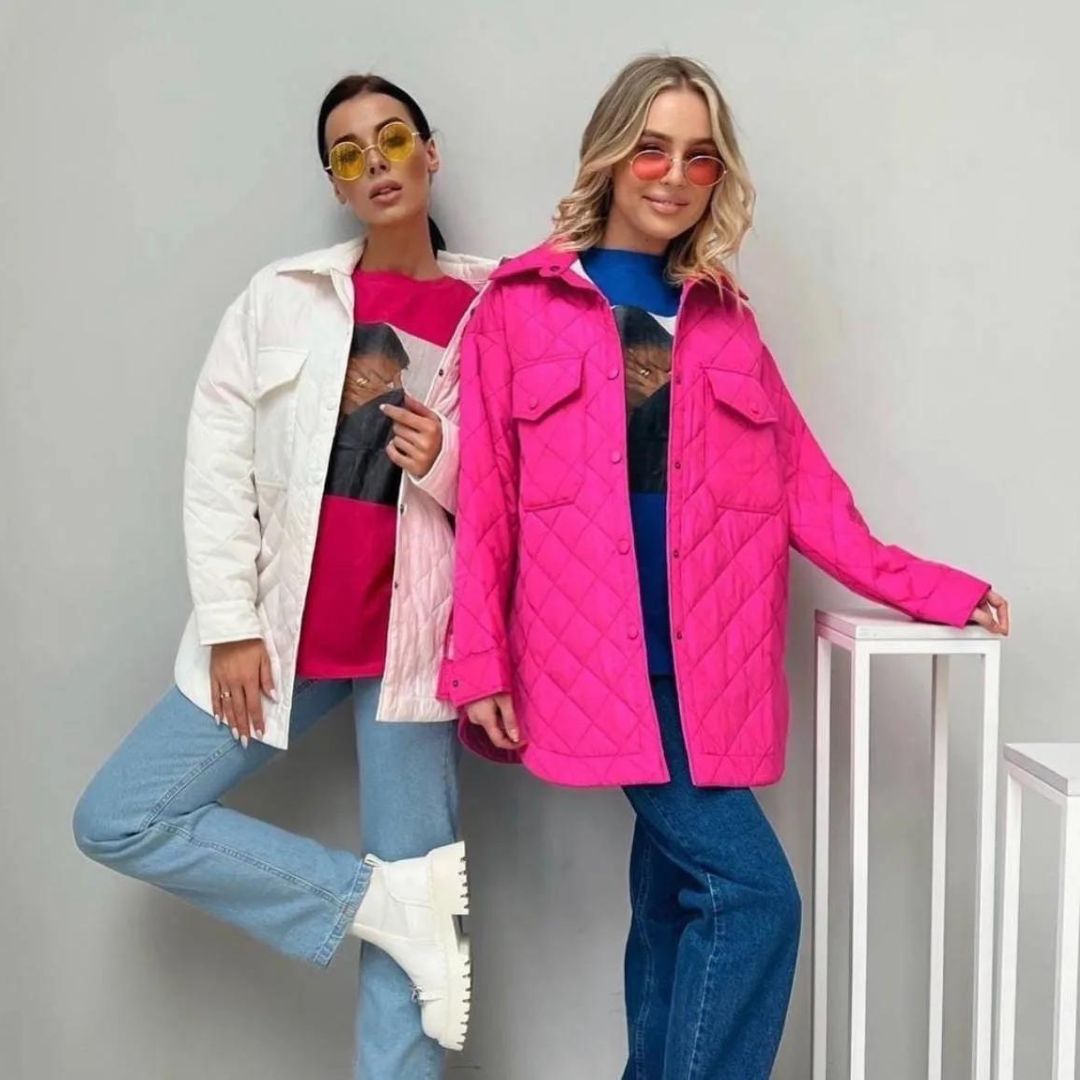 Drune | Klassisch gesteppte Jacke mit Druckknöpfen