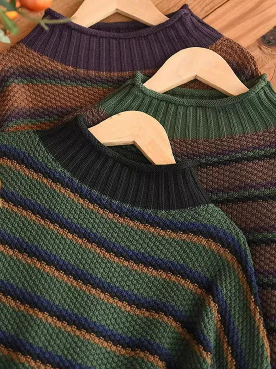 Drune | Streifen Strickpullover