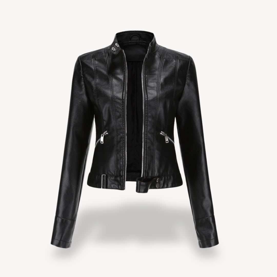 Drune | Fake-Leder Bikerjacke für Frauen