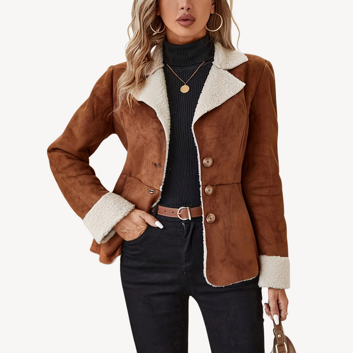 Drune | Damen Fleece-Futter Wildlederjacke