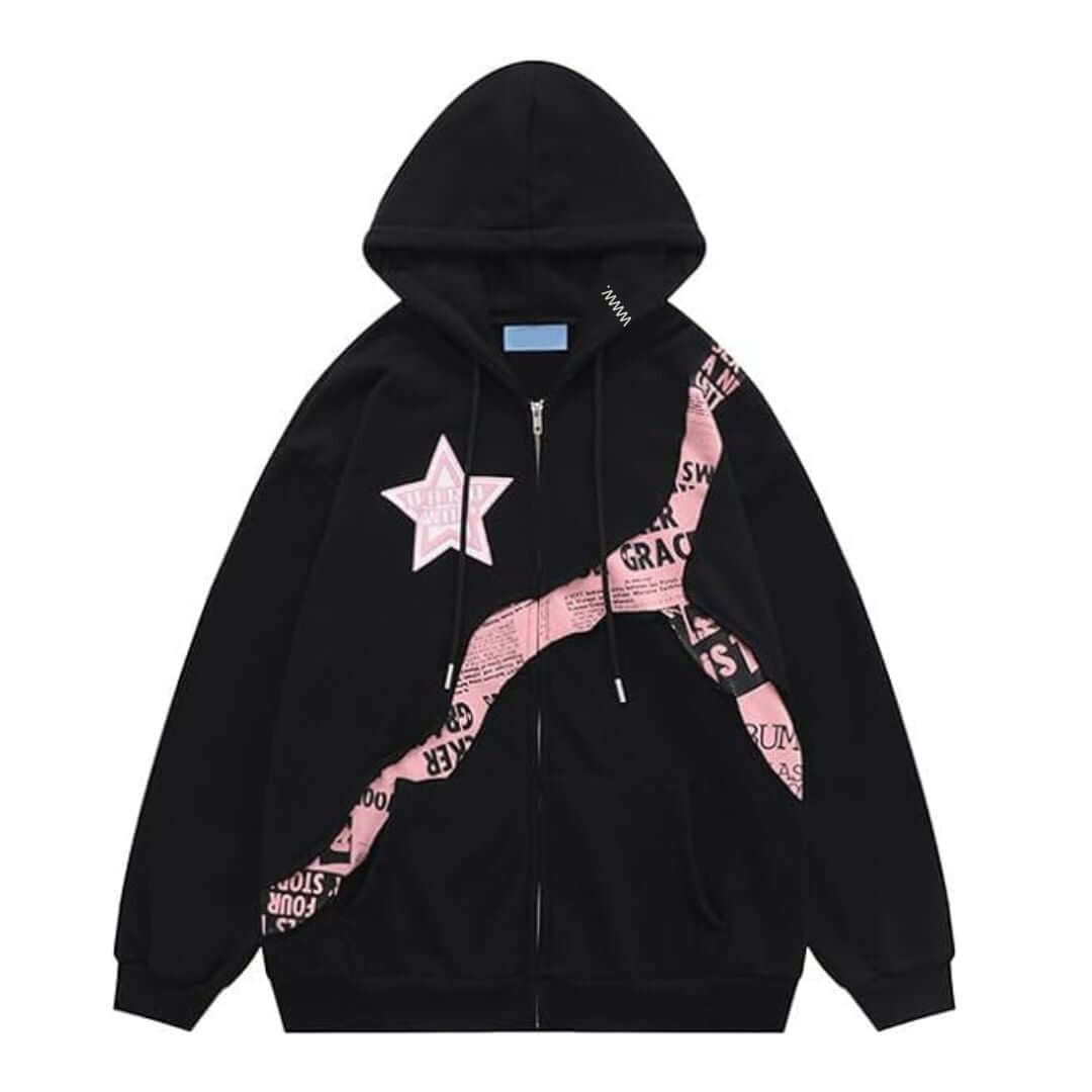 Drune | Oversized Damen Hoodie Mit Print | Bequemer Streetwear Pullover