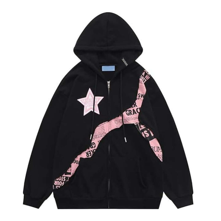 Drune | Oversized Damen Hoodie Mit Print | Bequemer Streetwear Pullover