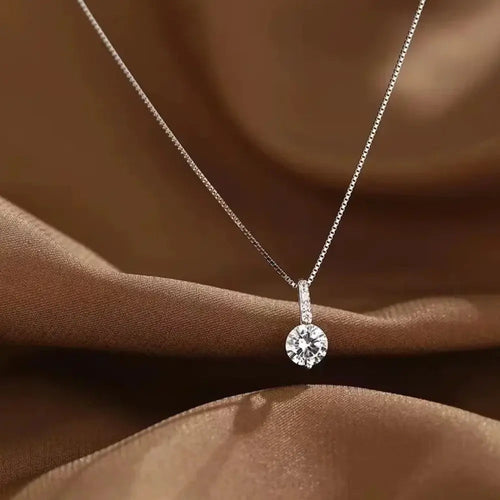 Drune | Sterling Silber Runde Zirkon Kette