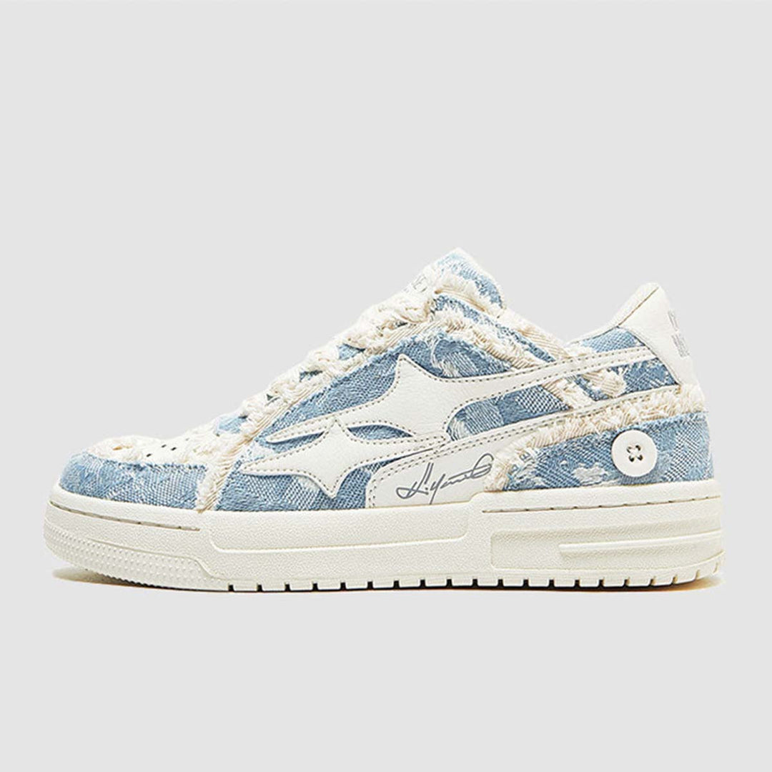 Drune | Hochwertige Y2k Sneaker in Gebrochenem Blau