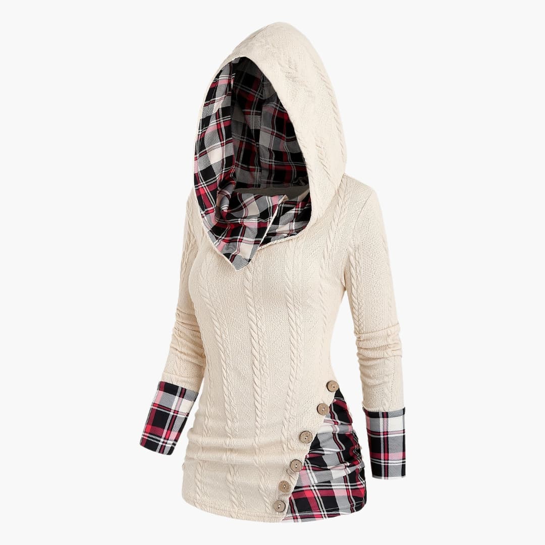 Drune | Stilvoll Kabelstrick Hoodie für Frauen