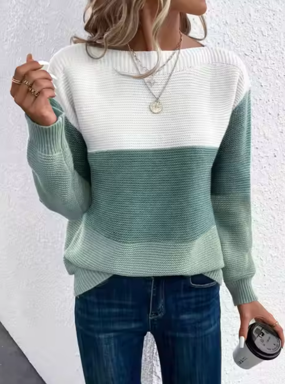Drune | Tricolor Strickpullover