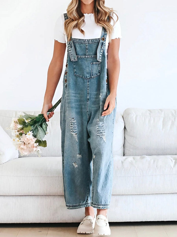 Drune | Ärmelloser Lockere Denim Overall