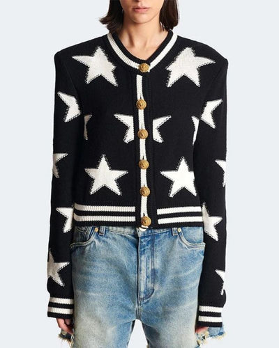 Drune | Strick Jacquard Cardigan