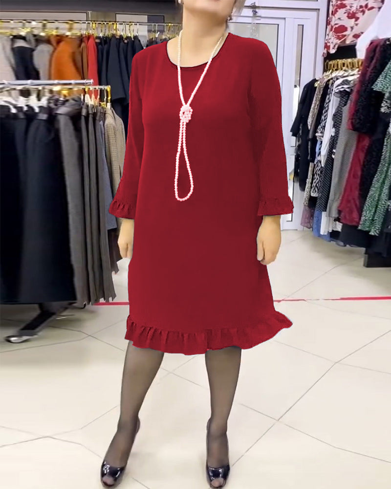 Drune | Patchwork Kleid mit Rüschen