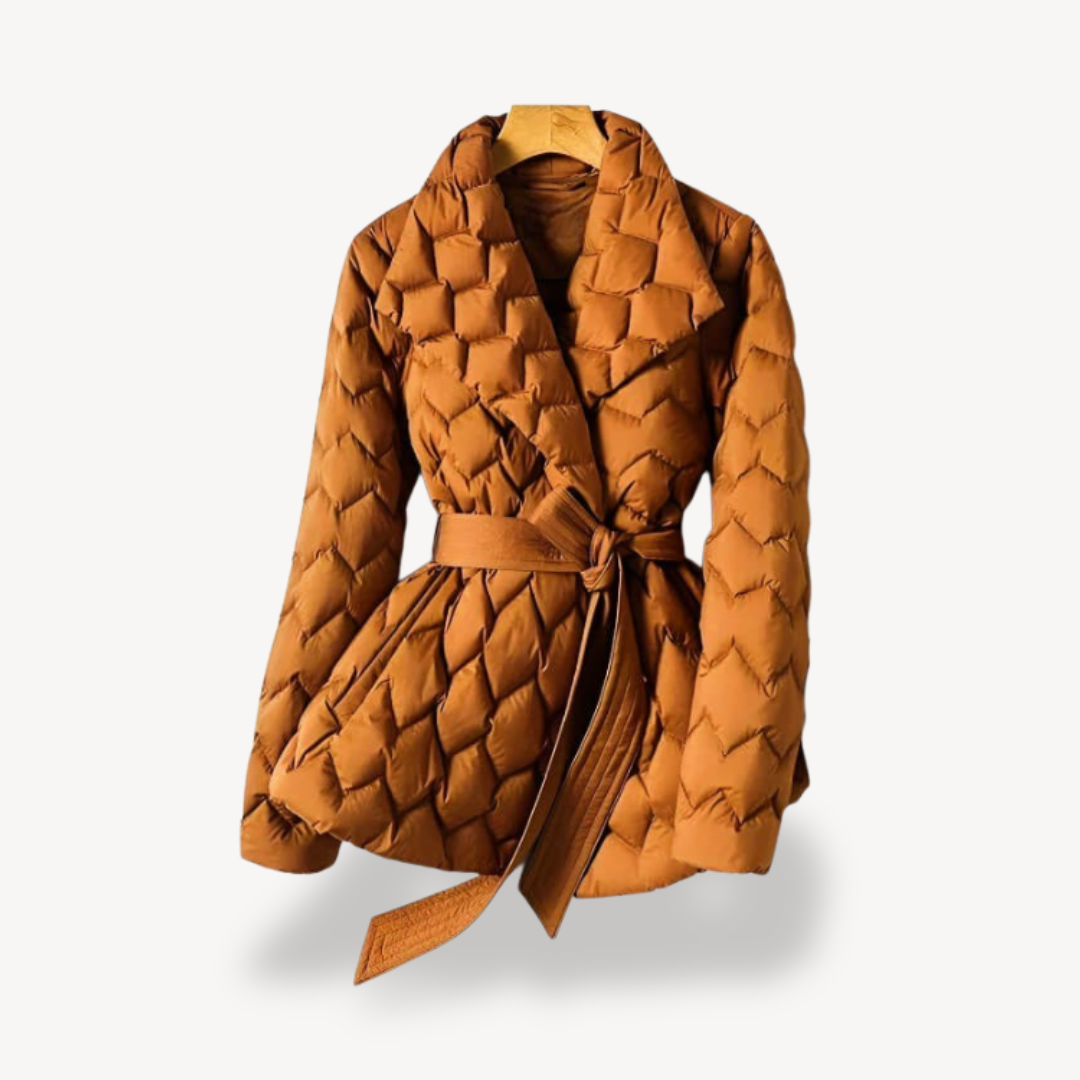 Drune | Damen Stepp-Pufferjacke mit Gürtel