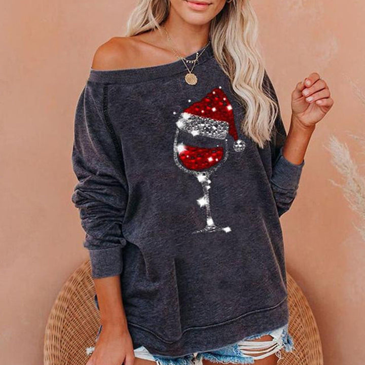 Drune | Festliche Cheers Weinglas Sweatshirt